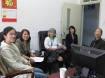 With staff at the Research & Development Dept.